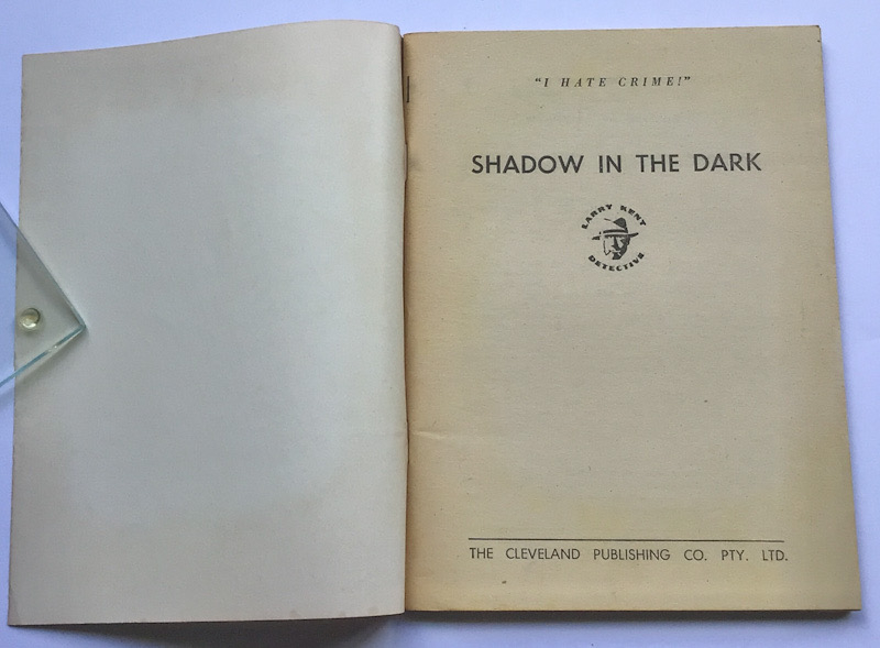 Larry Kent Shadow in the Dark Australian Detective paperback book No631
